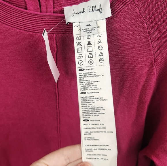 Joseph Ribkoff NWT Mini Pink Knit Bodycon Dress Women's Size Medium - Picture 11 of 12